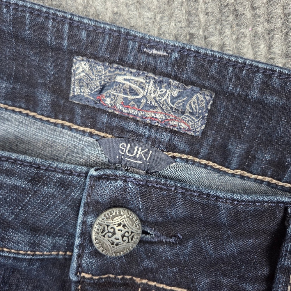 Silver Jeans Co Suki Bootcut Jeans Womens 16P Short Dark Wash Stretch Denim - Picture 10 of 10